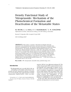 Density functional study of nitroprusside: Mechanism