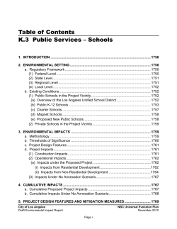 Table of Contents K.3 Public Services &ndash; Schools