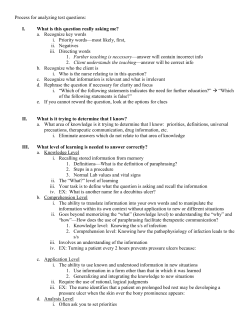 Process for analyzing test questions