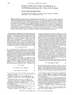 Energy Transfer from Triplet Acetophenones to 9,lO