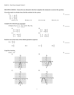 Math 96 - Packet C