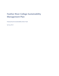 Feather River College Sustainability Management Plan