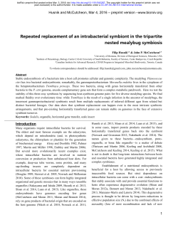 Repeated replacement of an intrabacterial symbiont in the