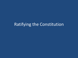 Ratifying the Constitution