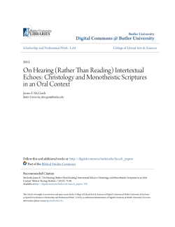 On Hearing (Rather Than Reading) Intertextual Echoes