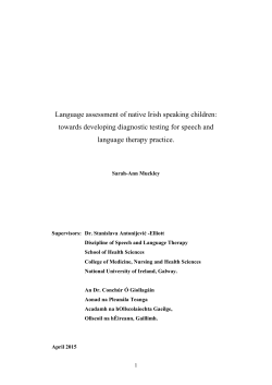 Language assessment of native Irish speaking children