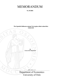 The Spanish influenza among Norwegian ethnic minorities 1918-1919