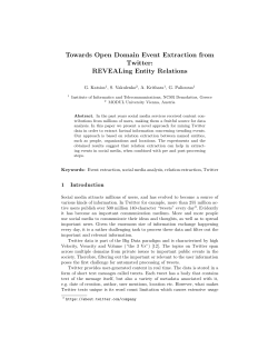 Towards Open Domain Event Extraction from Twitter