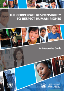 The Corporate Responsibility to Respect Human Rights