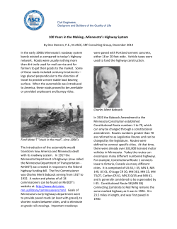 Minnesota`s Highway System - ASCE-MN