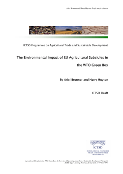 The Environmental Impact of EU Agricultural Subsidies in the