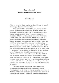 Tokyo legend? Lee Harvey Oswald and Japan