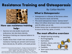 Resistance Training and Osteoporosis