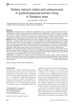 Dietary calcium intake and osteoporosis in postmenopausal women