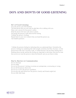 Do`s and Don`t of Good Listening