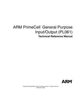 ARM PrimeCell General Purpose Input/Output (PL061) Technical