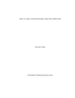 Time at Large and Reasonable Time for Completion