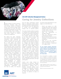 Caring for Jewelry Collections - axa-contento