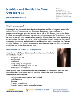 Osteoporosis 2016 - UC Davis Department of Nutrition