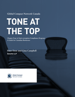 Chapter 4 &ndash; Tone at the Top - Global Compact Network Canada