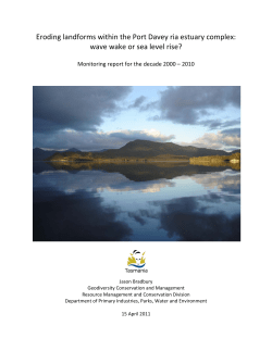 Eroding landforms within the Port Davey ria estuary complex: wave