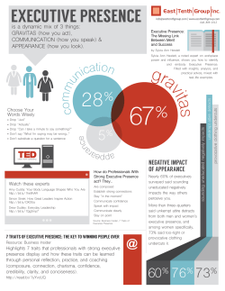 executive presence - East Tenth Group, Inc.
