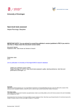 University of Groningen Open-book tests assessed Heijne