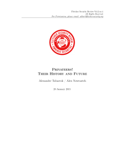 Privateers! Their History and Future