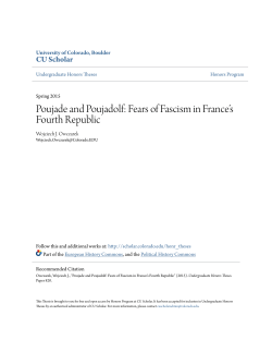 Poujade and Poujadolf: Fears of Fascism in France`s