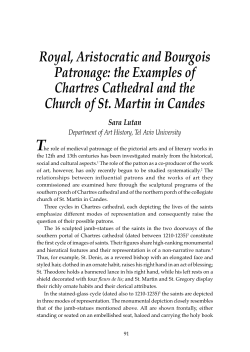 Royal, Aristocratic and Bourgois Patronage: the Examples of