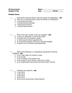 AP Government Name Chapter 8 Test Date