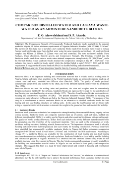 COMPARISON DISTILLED WATER AND CASSAVA WASTE