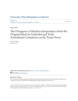 The Divergence of Modern Jurisprudence from the Original Intent for