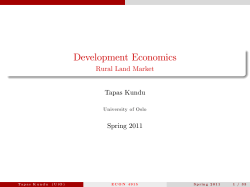 Rural Land Economy