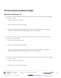 The Area of Acute and Obtuse Triangles