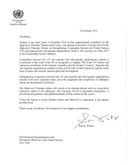 24 February 2015 - the United Nations