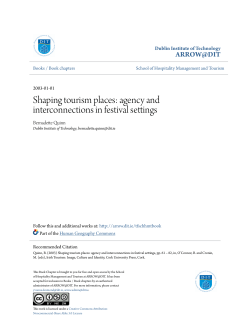 Shaping tourism places: agency and interconnections