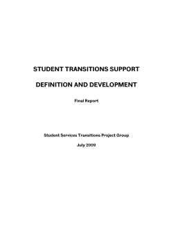 student transitions support definition and development