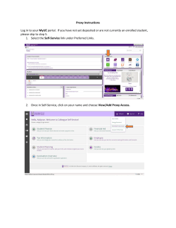 Proxy Instructions Log in to your MyUE portal. If you have not yet