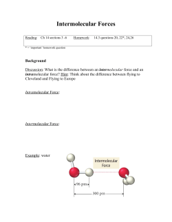 Intermolecular Forces and Properties of Solutions