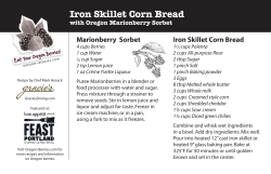 Iron skillet Corn Bread with Oregon Marionberry Sorbet