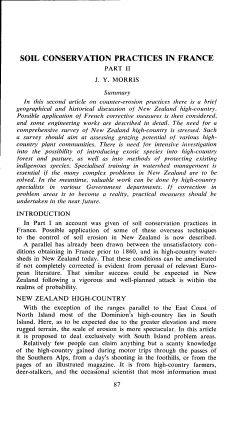 SOIL CONSERVATION PRACTICES IN FRANCE