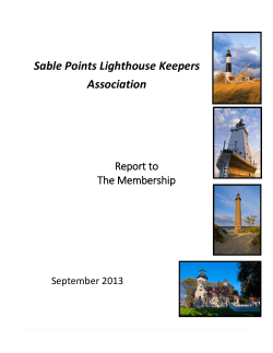 annual report - Sable Points Lighthouse Keepers Association