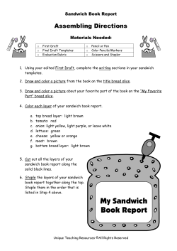 My Sandwich Book Report