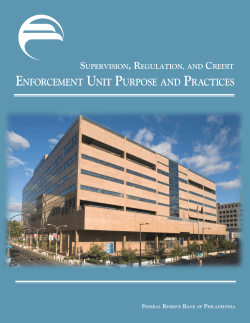 enforCement unit purpoSe and praCtiCeS