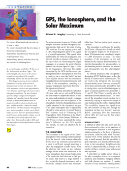 GPS, the Ionosphere, and the Solar Maximum