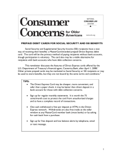 prepaid debit cards for social security and ssi