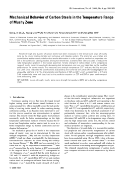 Mechanical Behavior of Carbon Steels in the Temperature Range ~