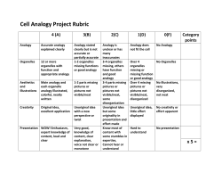 Cell Analogy Project Rubric 4