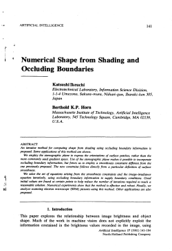 Numerical Shape from Shading and Occluding Boundaries